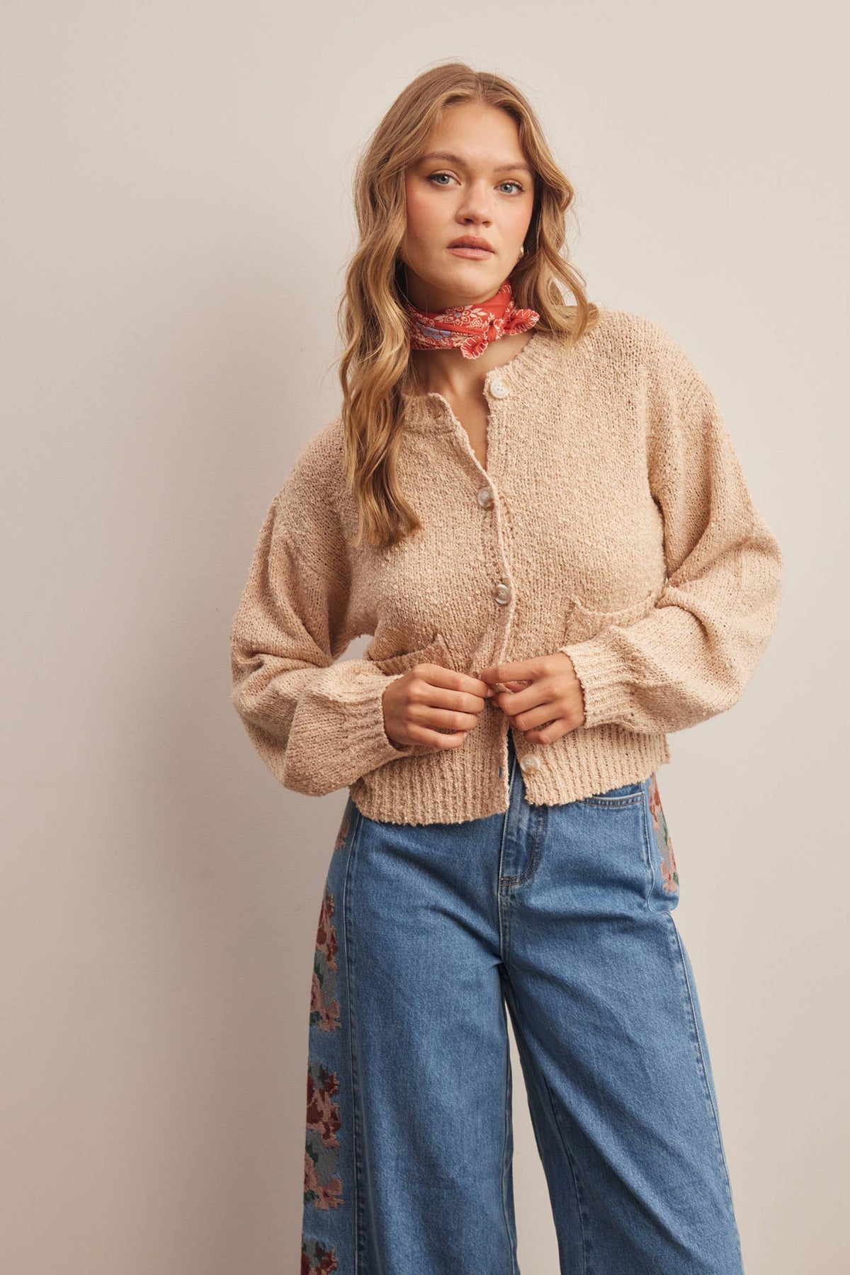 Bouclé Pocket Cardigan