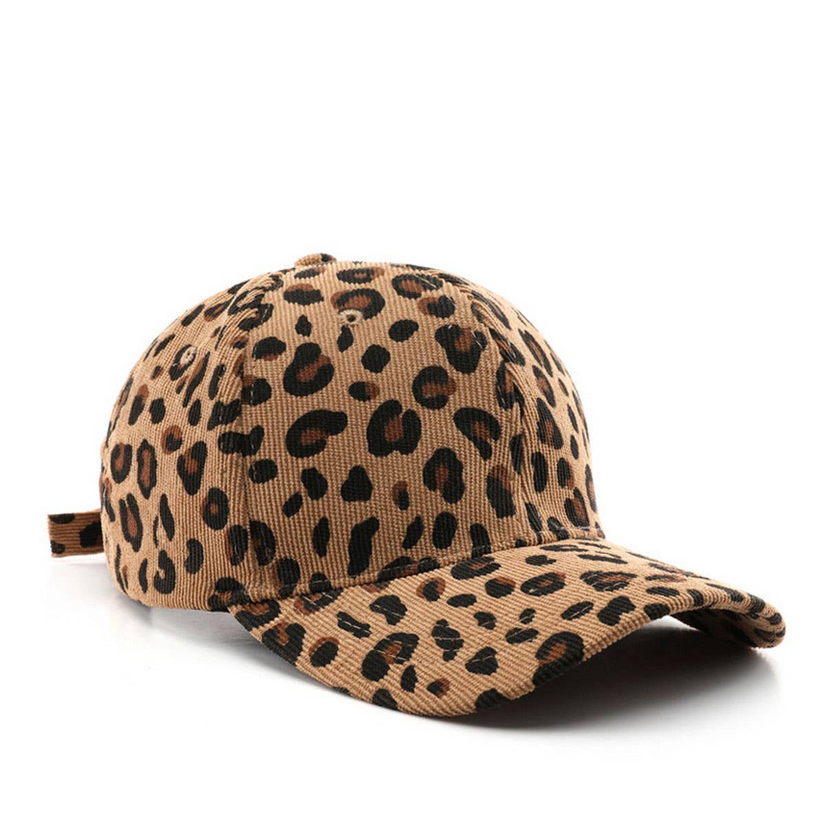 Corduroy Leopard Baseball Cap