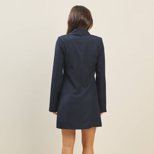 Blazer pleated mini dress