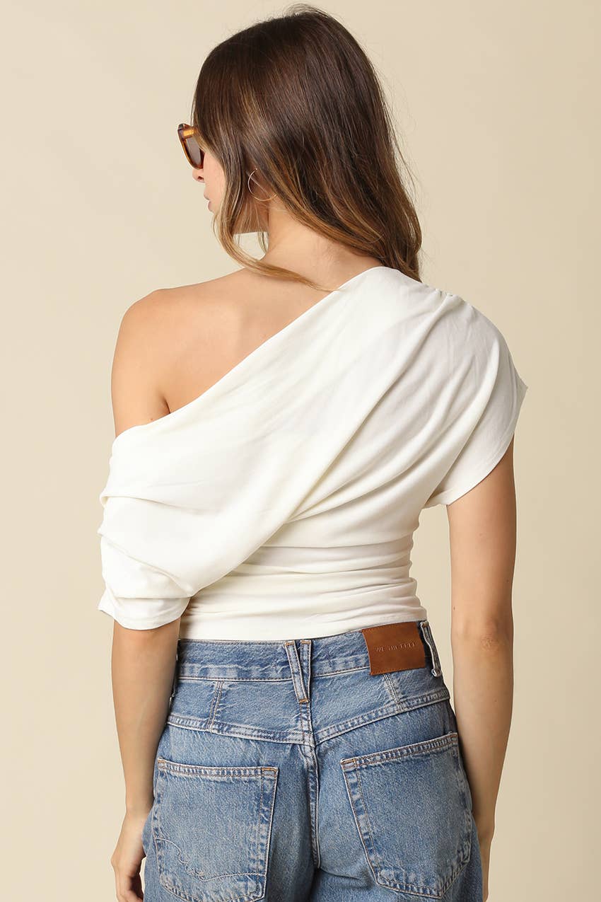 Draped One Shoulder Top