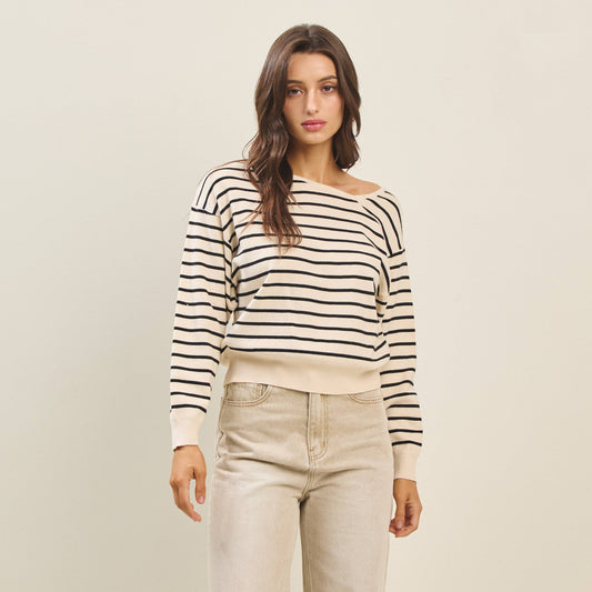 Asymmetric Stripe Sweater