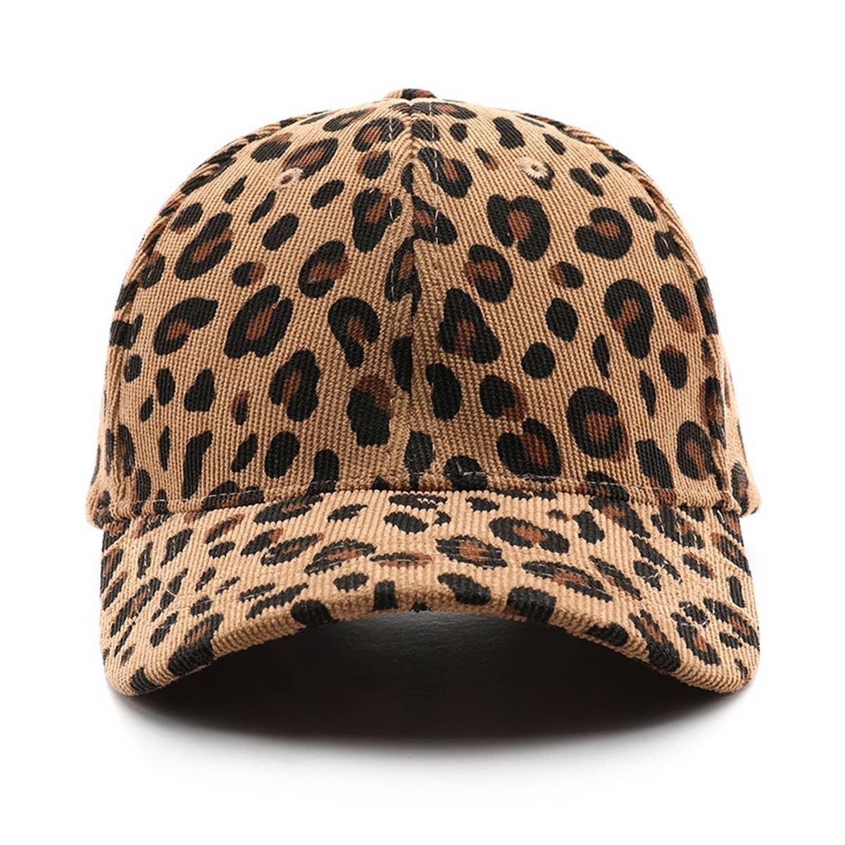 Corduroy Leopard Baseball Cap