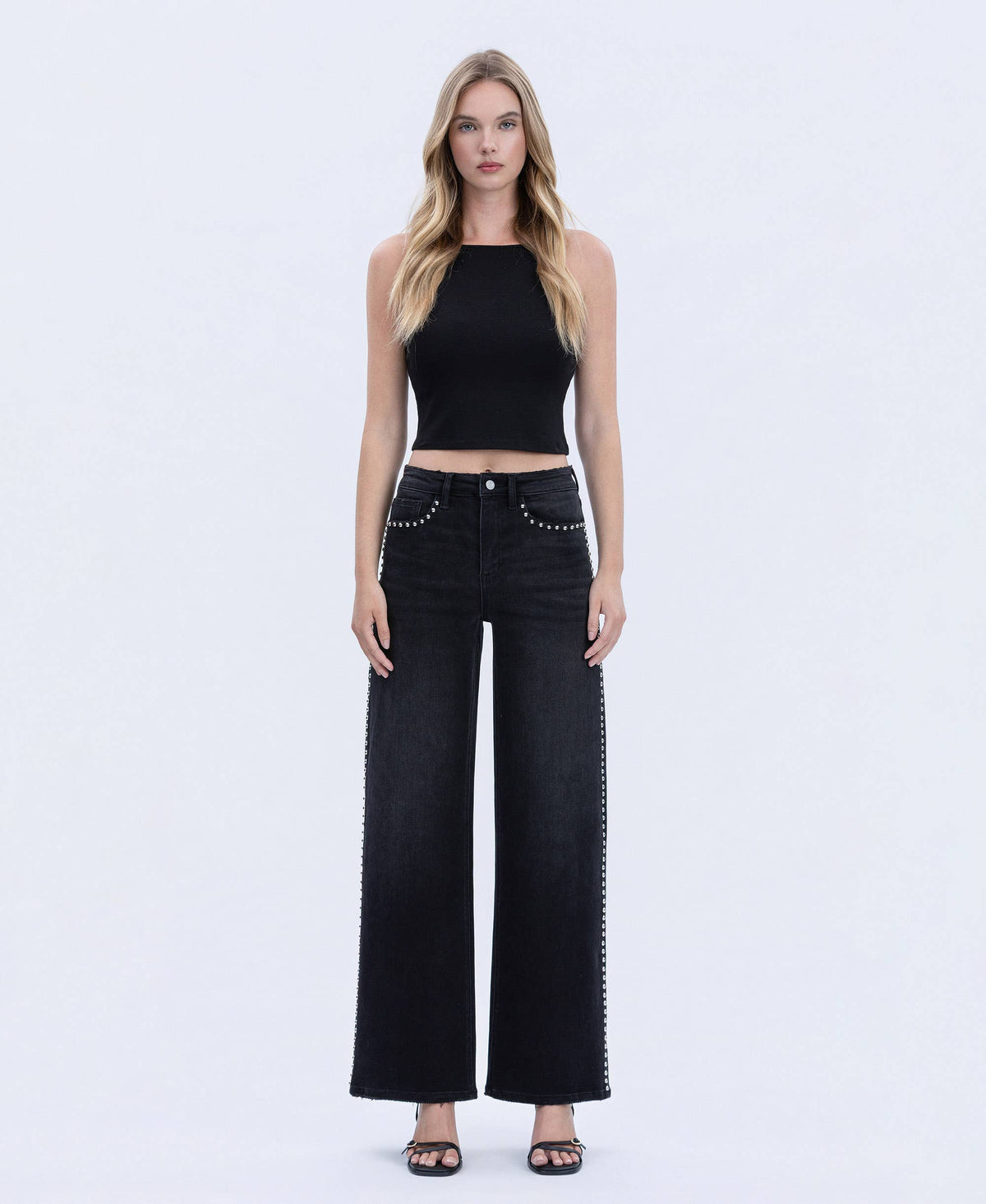 Black Nail Head Jeans