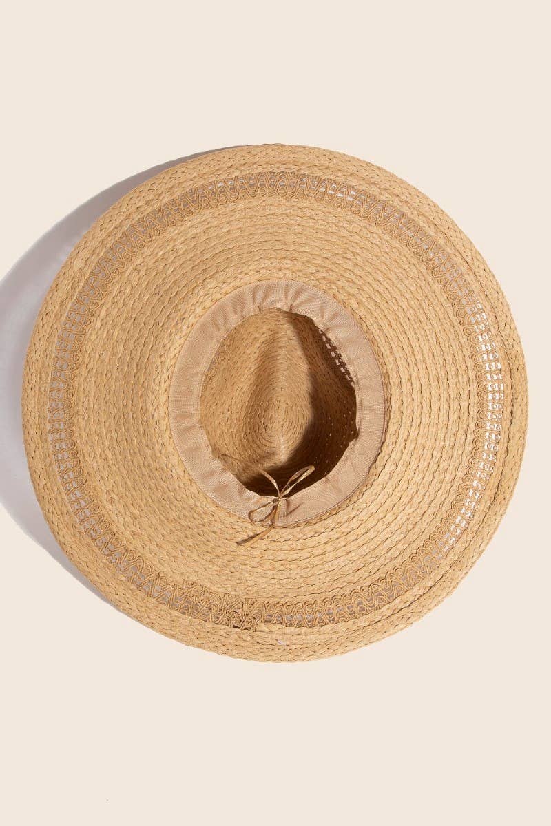 Flat Brim Straw Hat