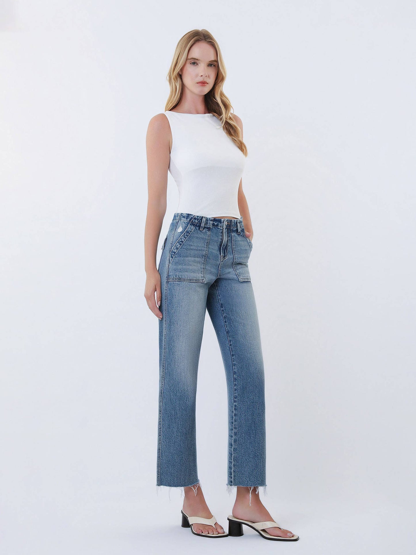 Patch Pocket Jeans