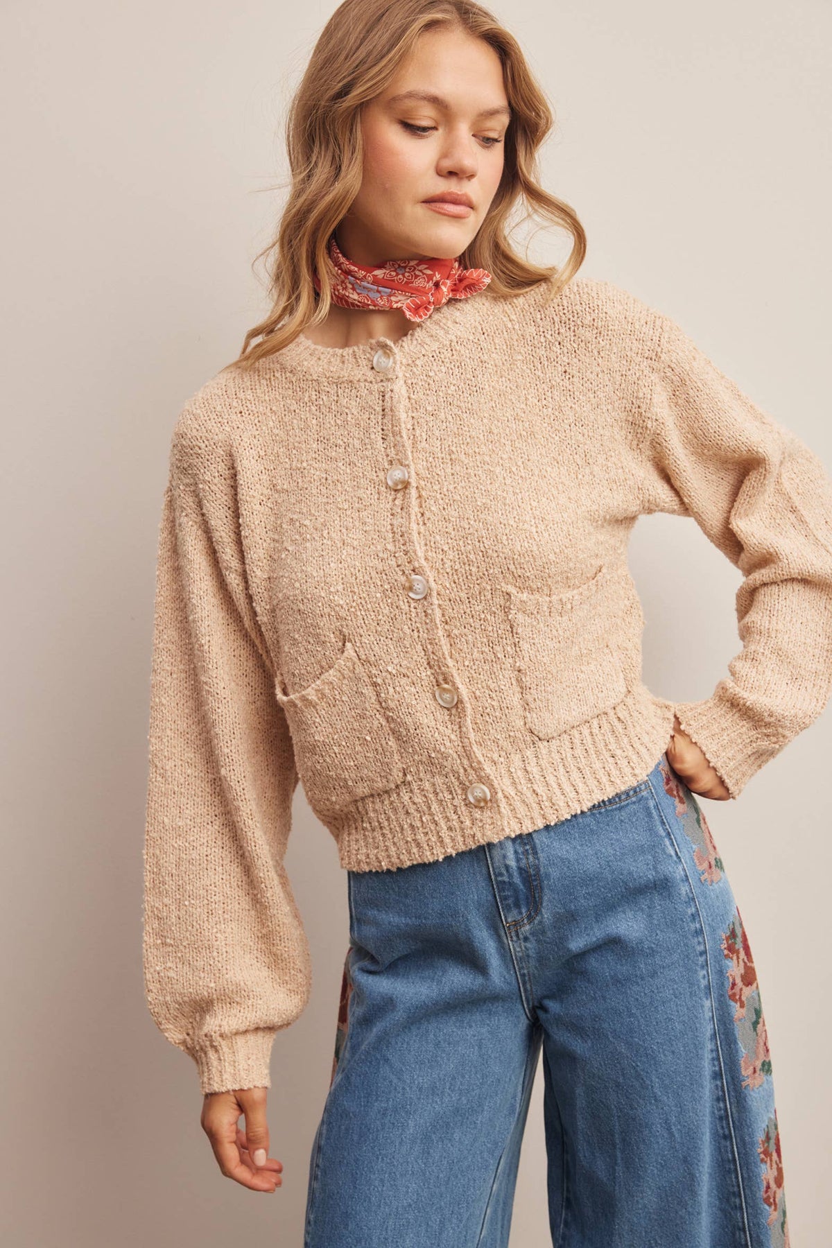 Bouclé Pocket Cardigan