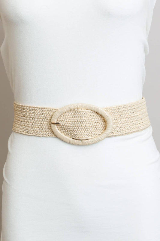 Raffia Oval Belt