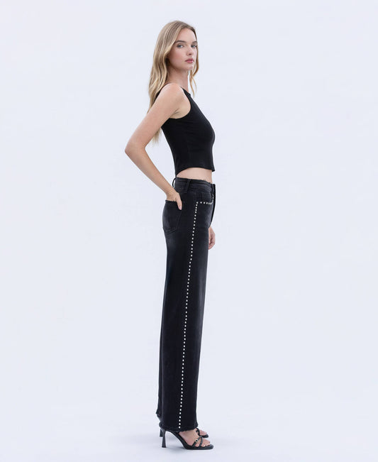Black Nail Head Jeans