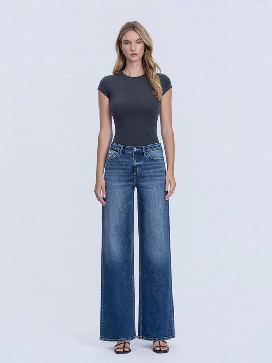 HR Dark Wide Leg Jean