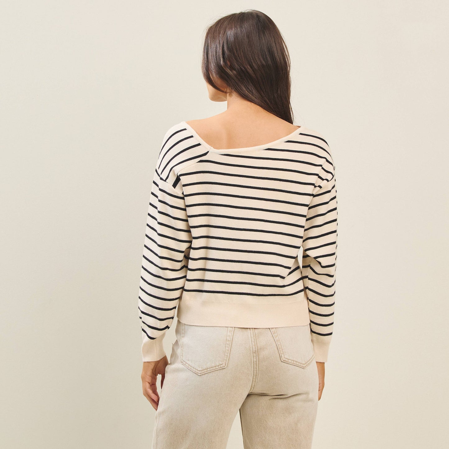 Asymmetric Stripe Sweater