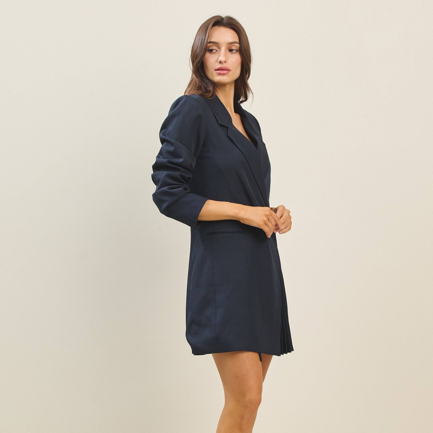 Blazer pleated mini dress