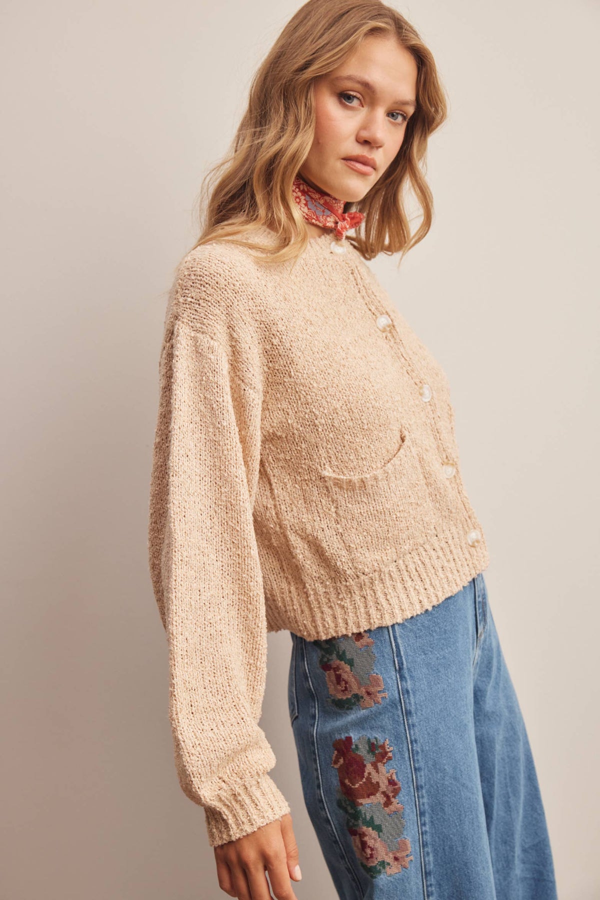Bouclé Pocket Cardigan