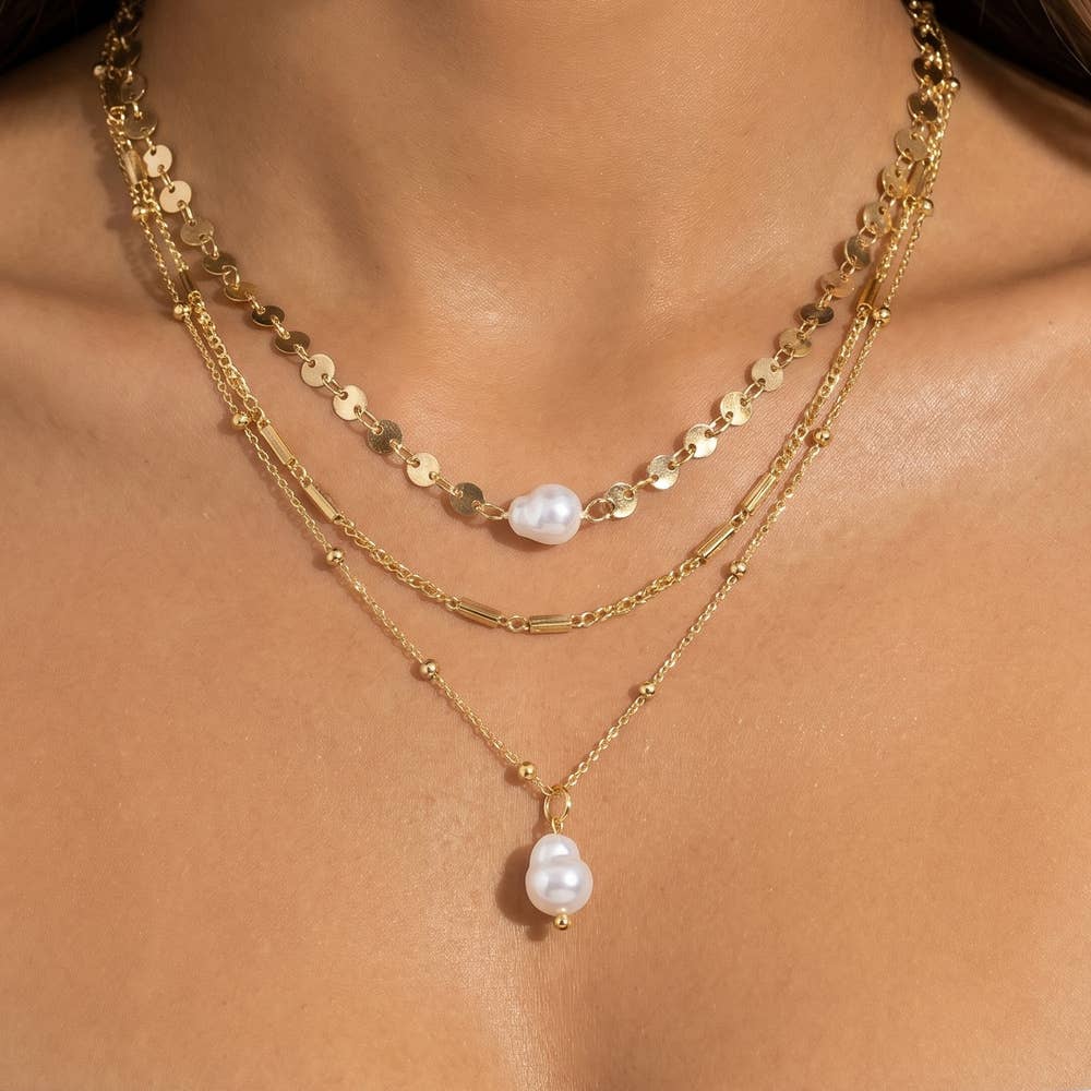 Baroque Pearl Drop Necklace