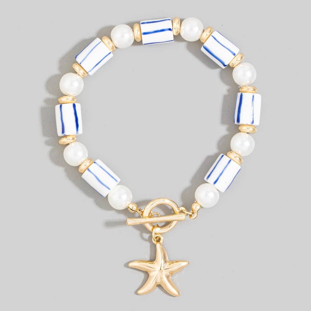 Pearl Toggle Chain Bracelet