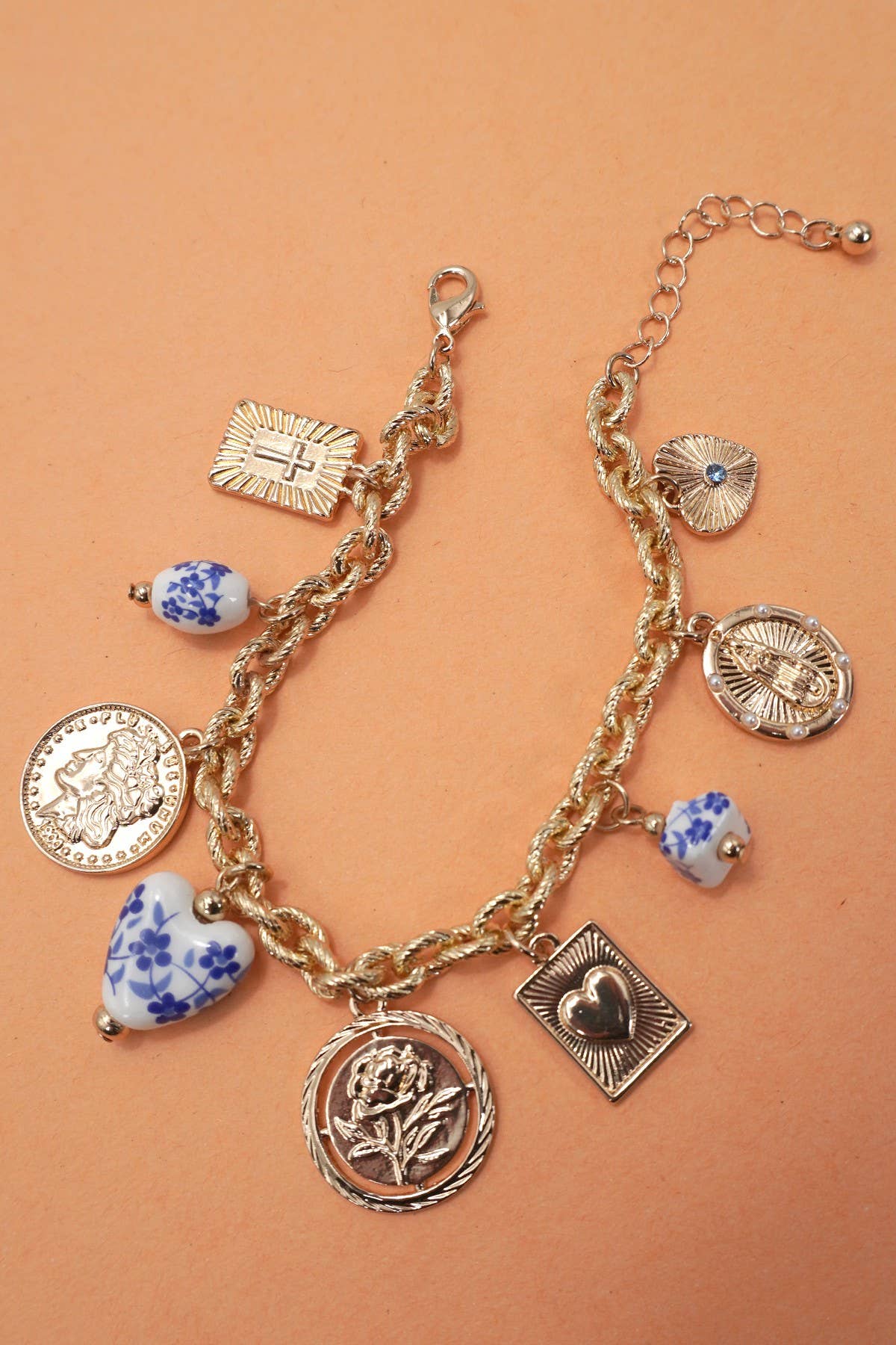 Porcelain Coin Bracelet