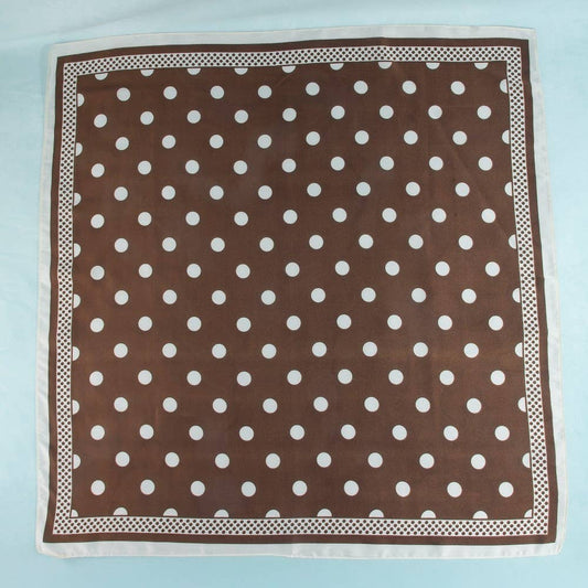 Polka Dot Satin Square Scarf
