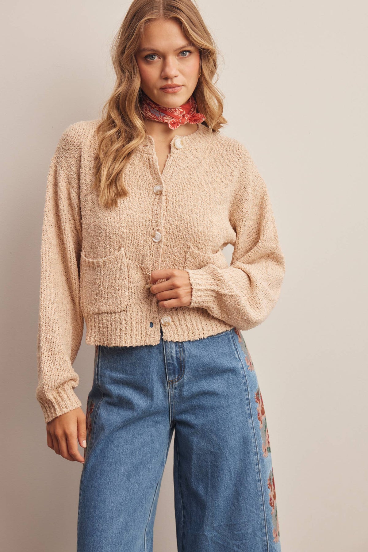 Bouclé Pocket Cardigan