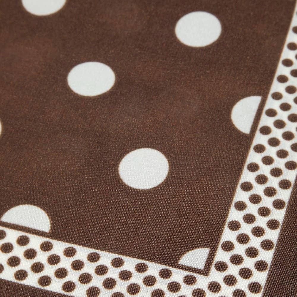 Polka Dot Satin Square Scarf
