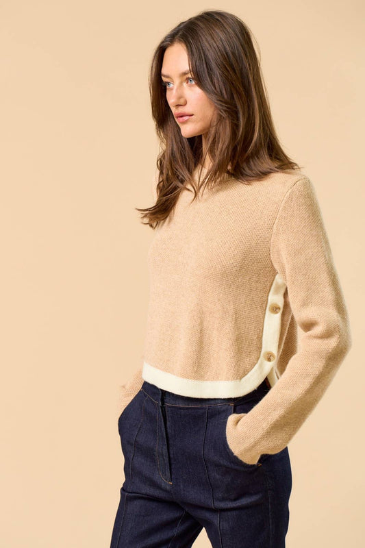 Side Button Sweater