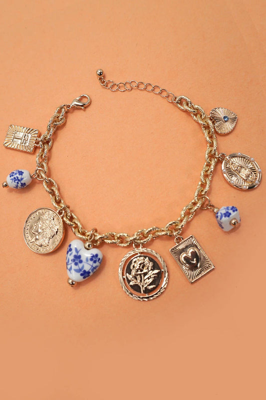 Porcelain Coin Bracelet