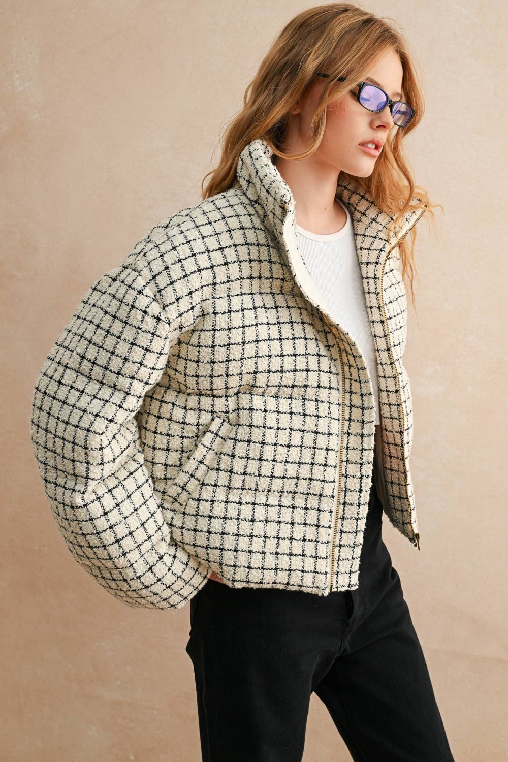 Tweed Puff Jacket
