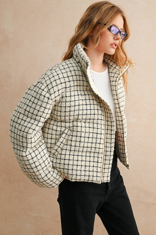 Tweed Puff Jacket