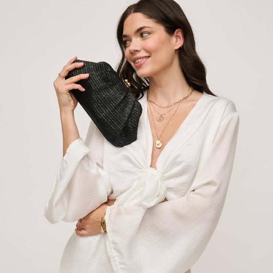 Triana Straw Frame Clutch