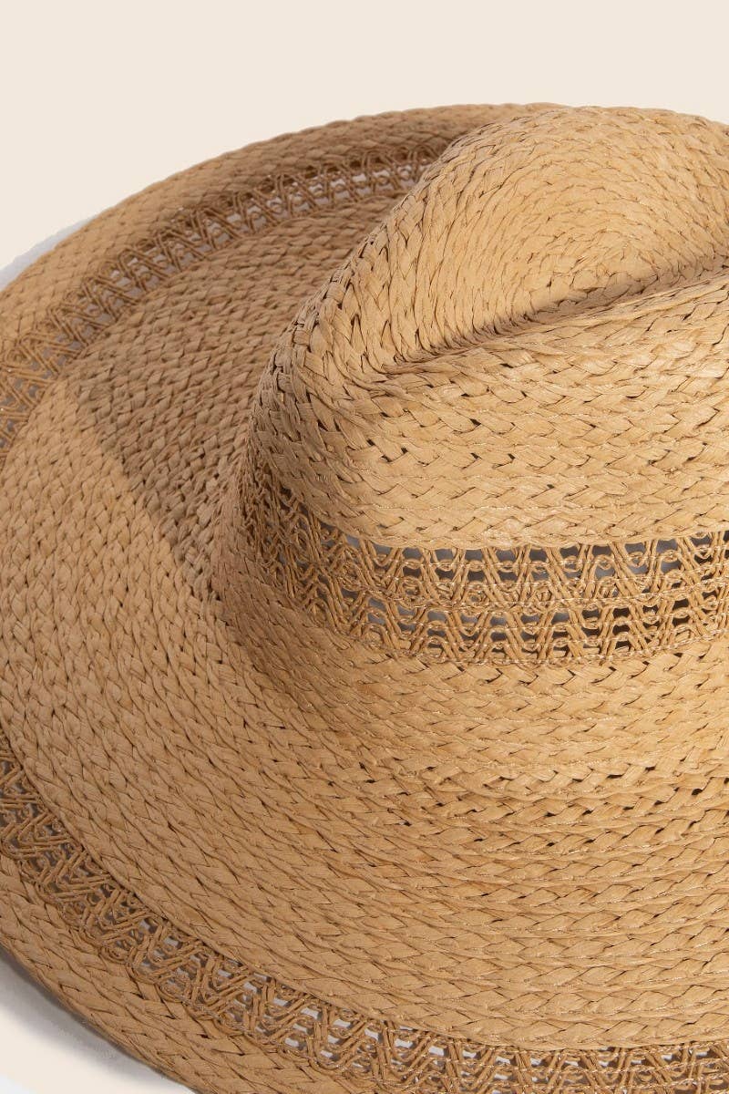 Flat Brim Straw Hat