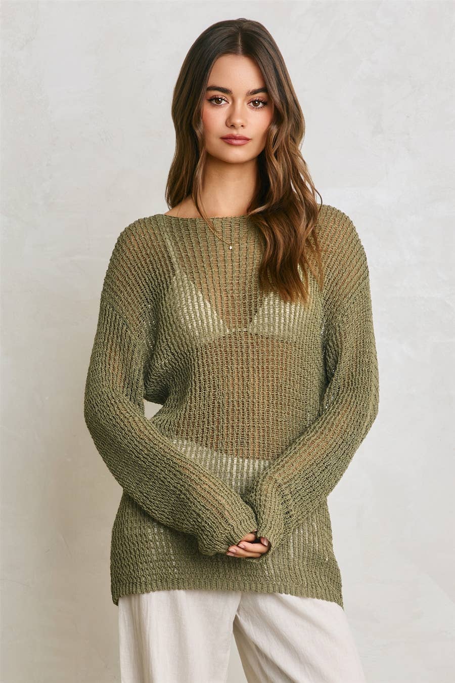 Open Knitted Sweater