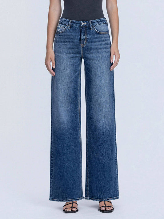 HR Dark Wide Leg Jean