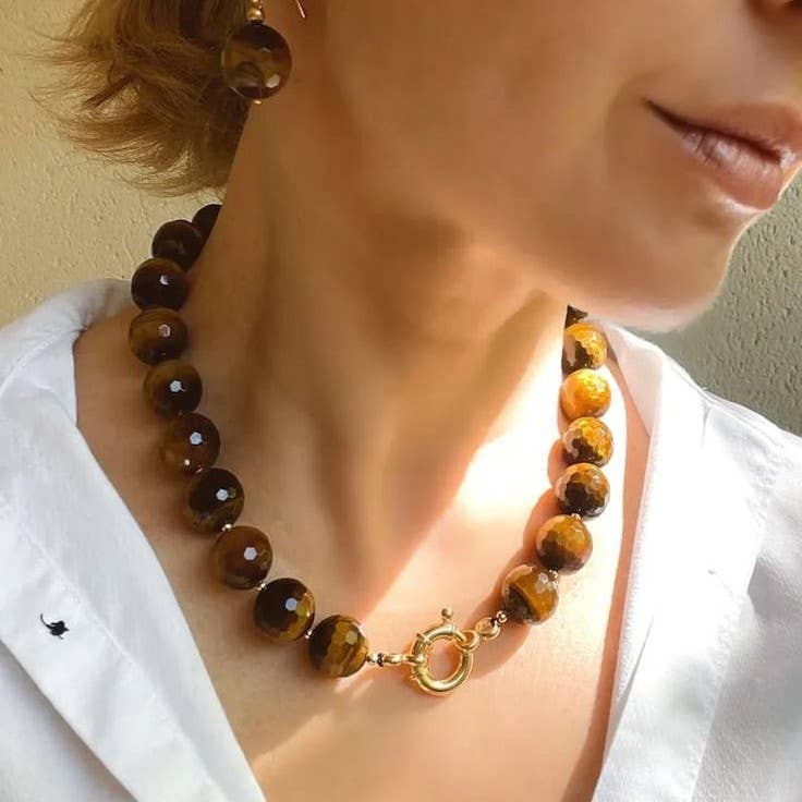 Tiger Eye Stone Necklace