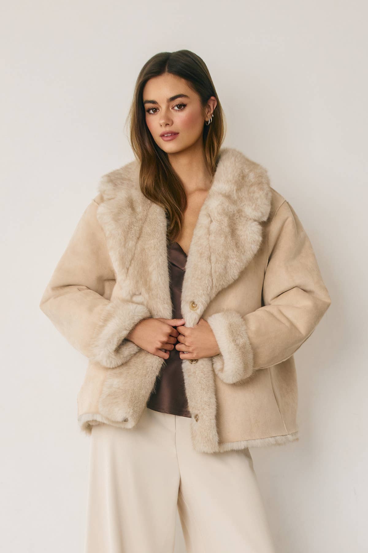 Reversible Faux Shearling Jacket