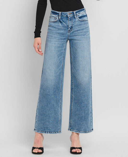 High Rise FL Wide Leg Jeans