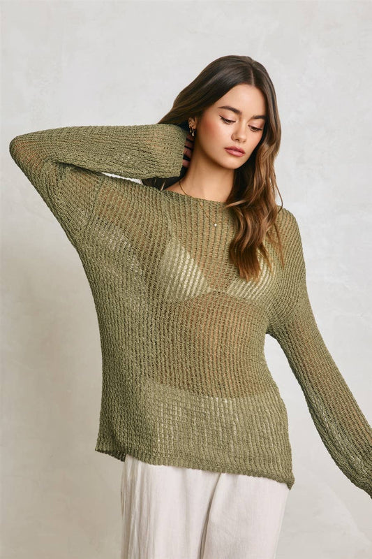 Open Knitted Sweater