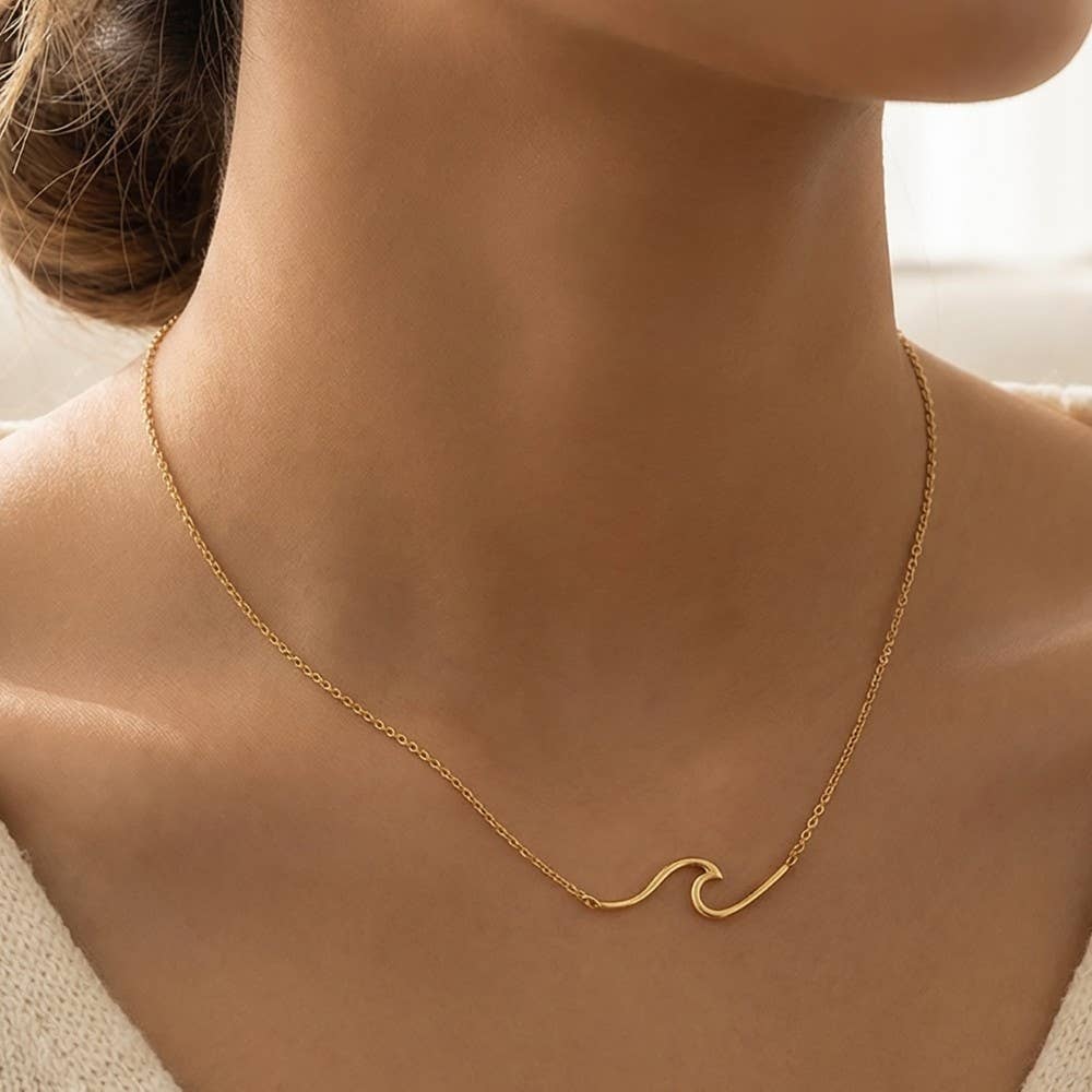 Wave Pendant Necklace
