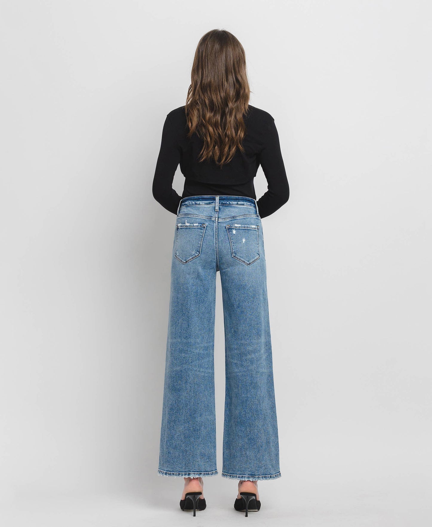 High Rise FL Wide Leg Jeans