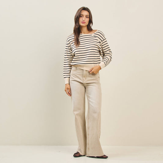 Asymmetric Stripe Sweater