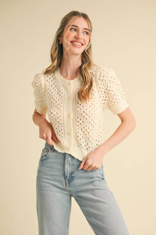 Pointelle Sweater