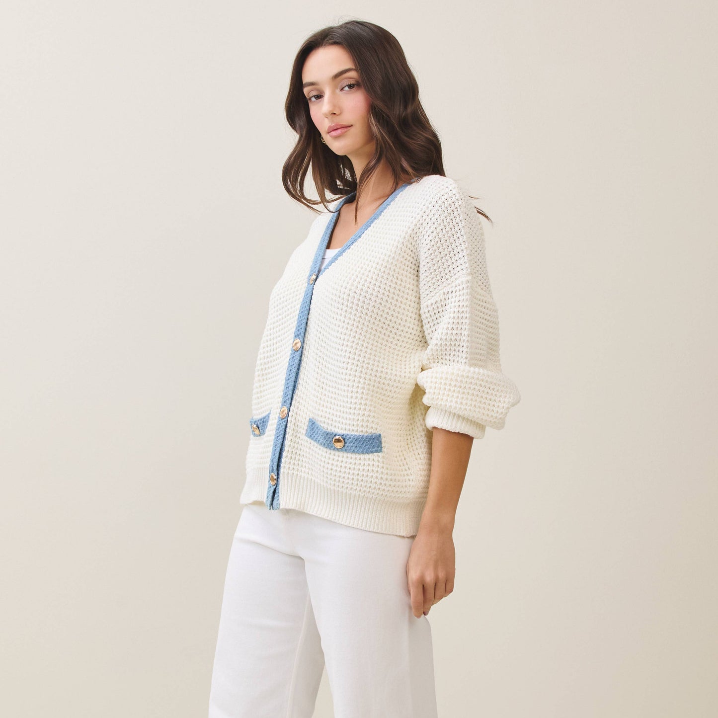 Contrast cardigan