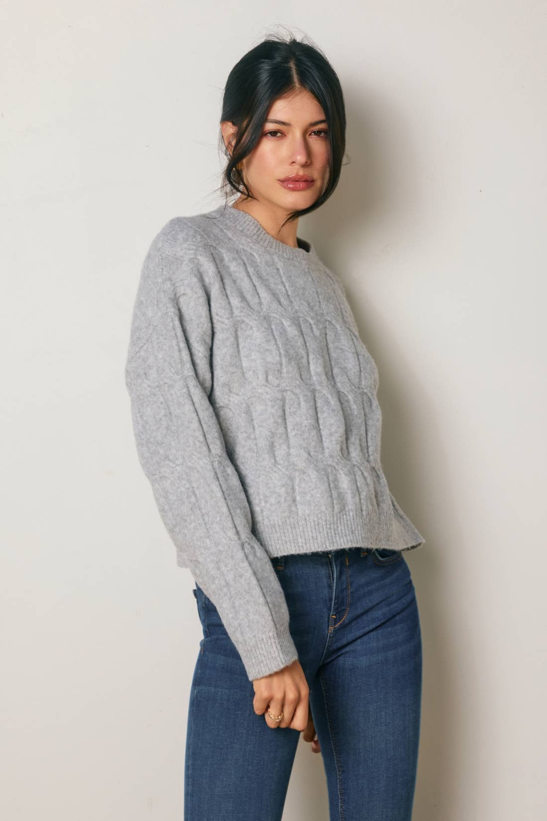 Mesa Relaxed Cable Knit Sweater