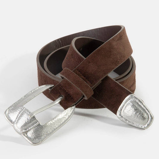 Antique Buckle Vegan Leather Belt