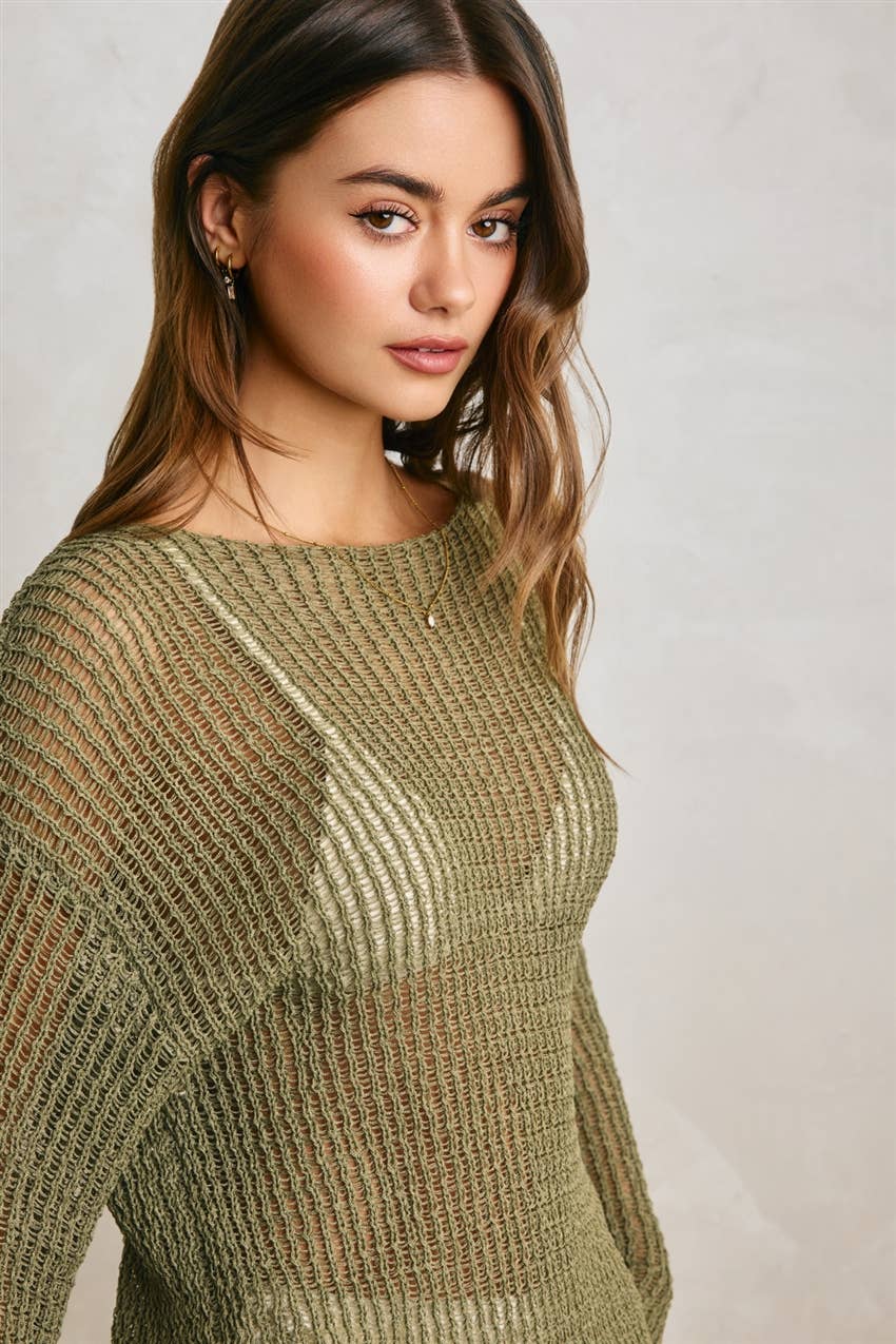 Open Knitted Sweater