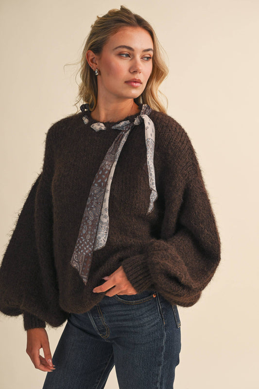Scarf Neck Sweater