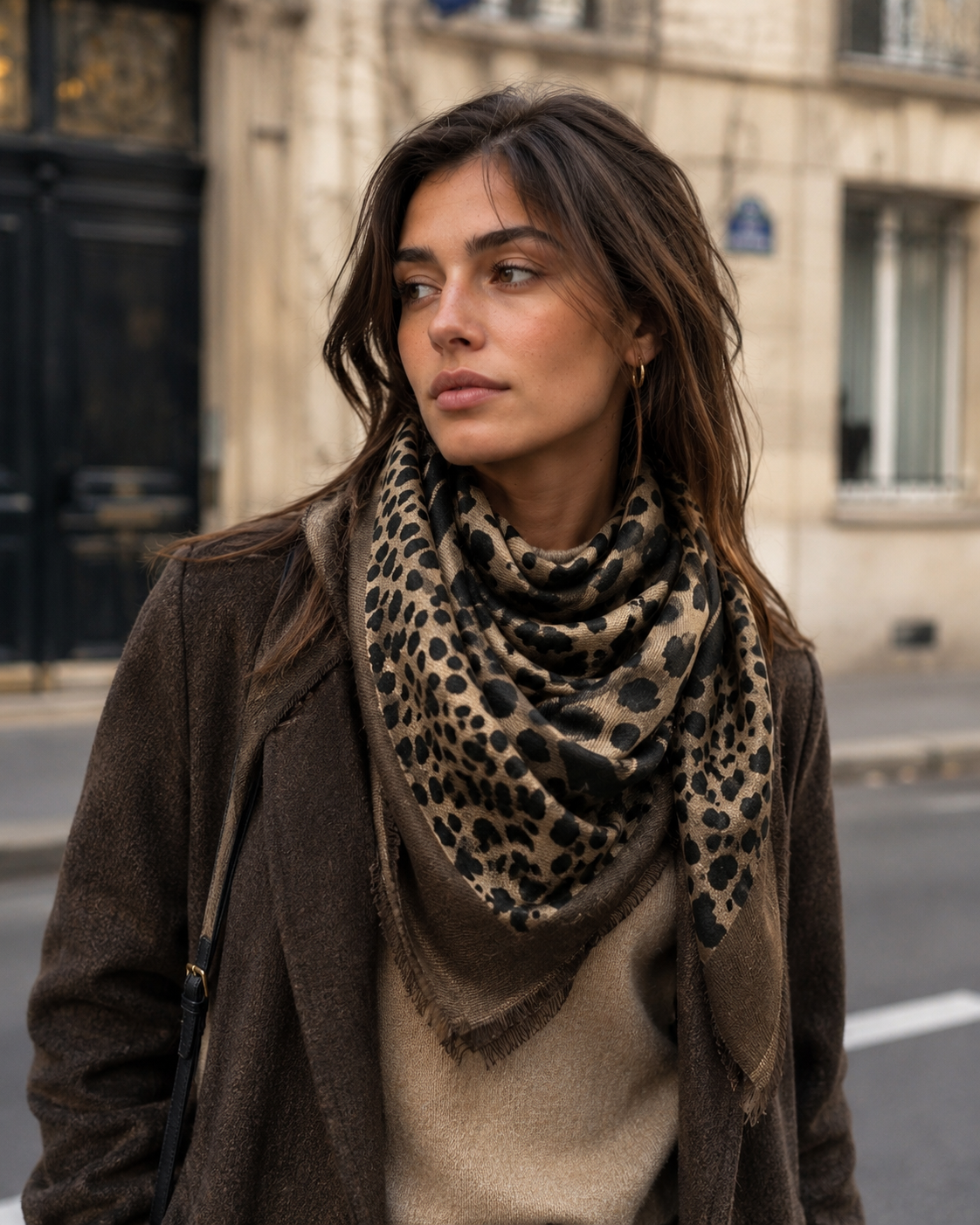Leopard Wool Scarf