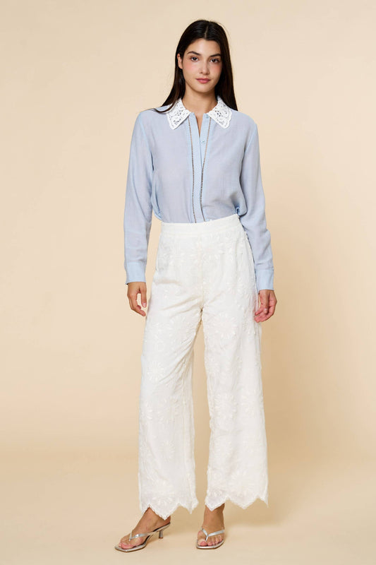 Lace Collar Shirt