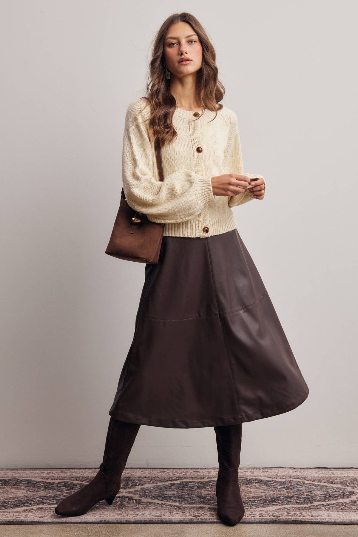 Knit Button Front Cardigan