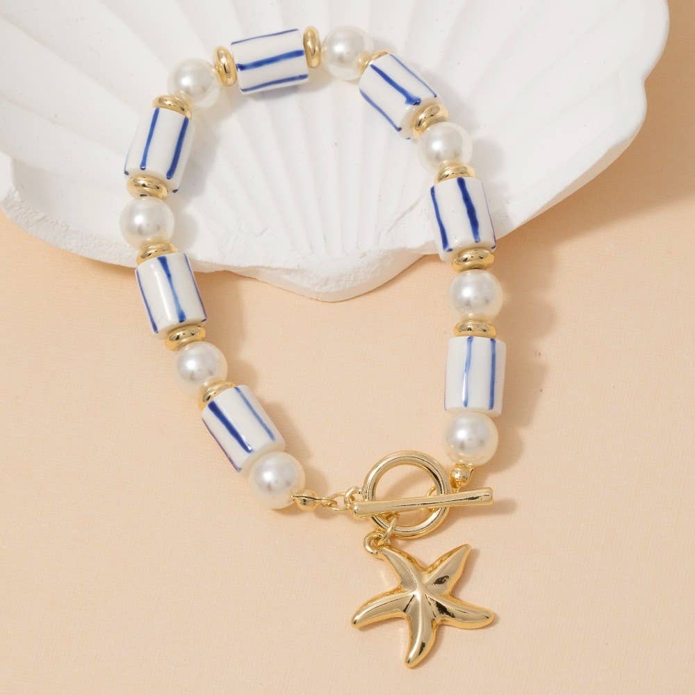 Pearl Toggle Chain Bracelet