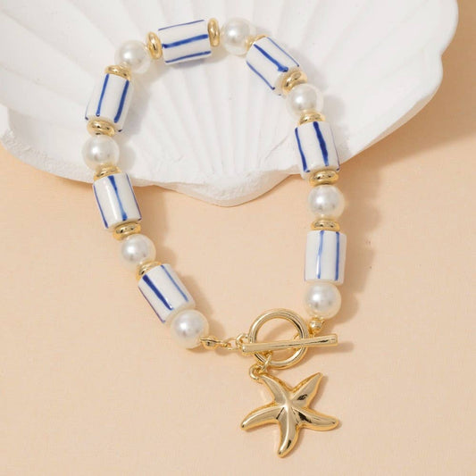 Pearl Toggle Chain Bracelet