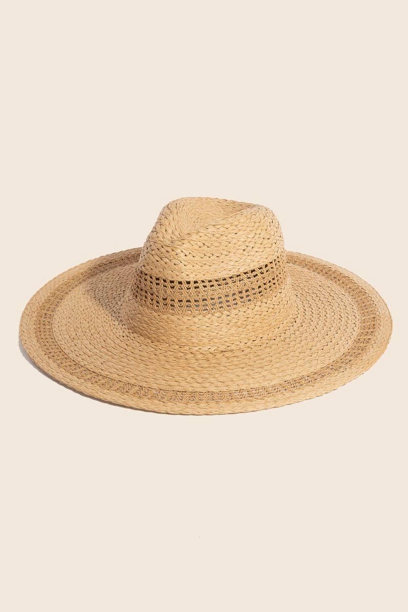 Flat Brim Straw Hat
