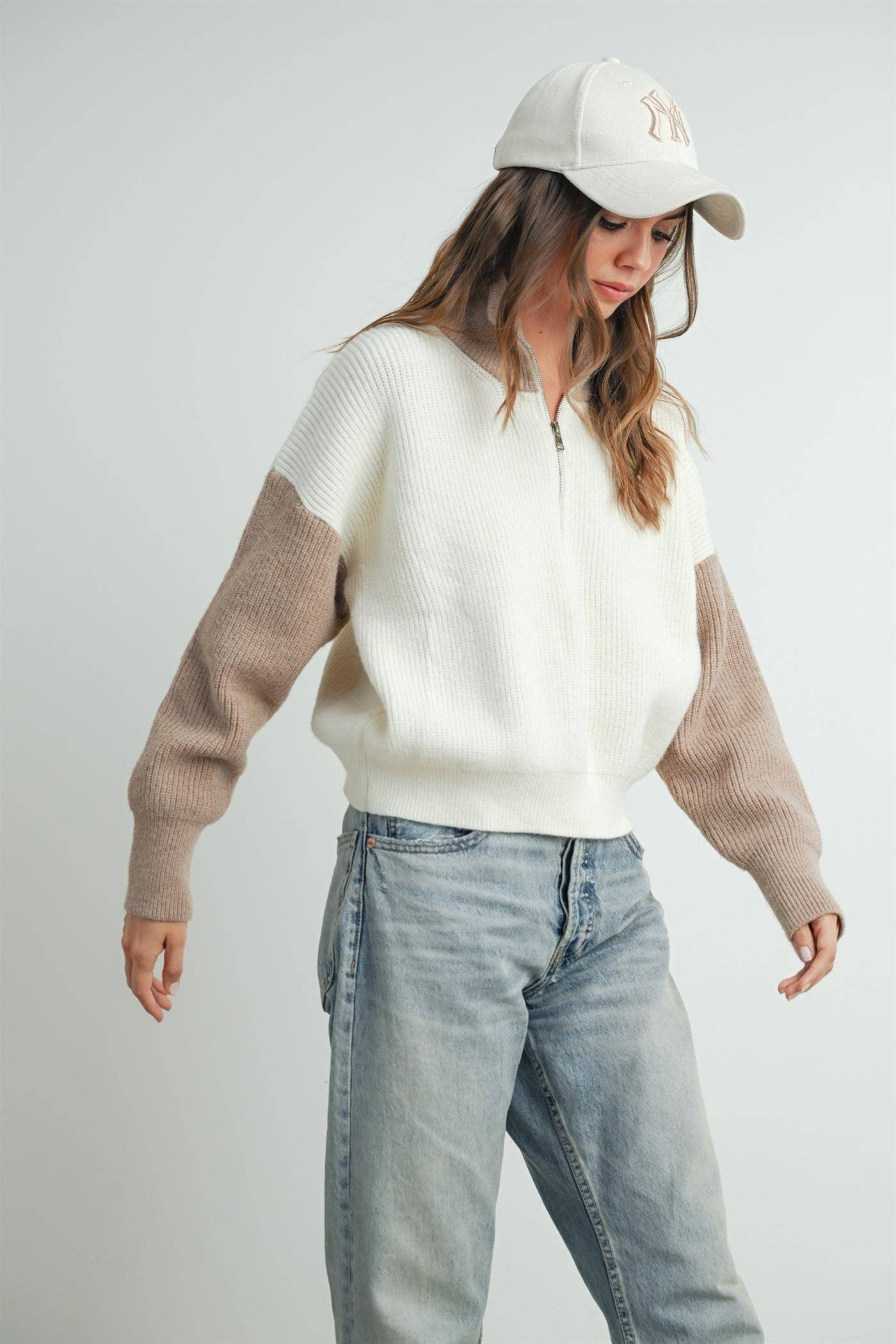Color Block Half Zip
